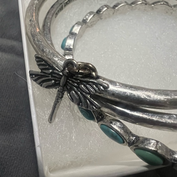 Lucky Brand Silver and Turquoise Bracelet Set - Picture 3 of 7